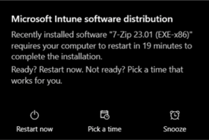 Microsoft Intune Software Installation Popop